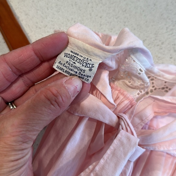 Vintage Pink Toddler Dress *unmarked size* honeysuckle - Picture 7 of 13